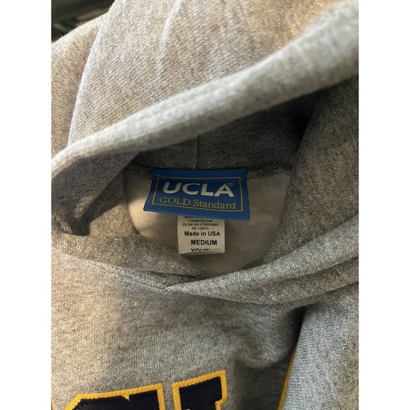 Brand New UCLA Logo Bruins Embroidered Hoodie NWT, Youth Medium - Picture 3 of 3